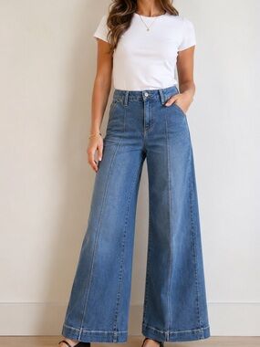 Blue Revival Miles High Rise Wide Leg Jeans size 27